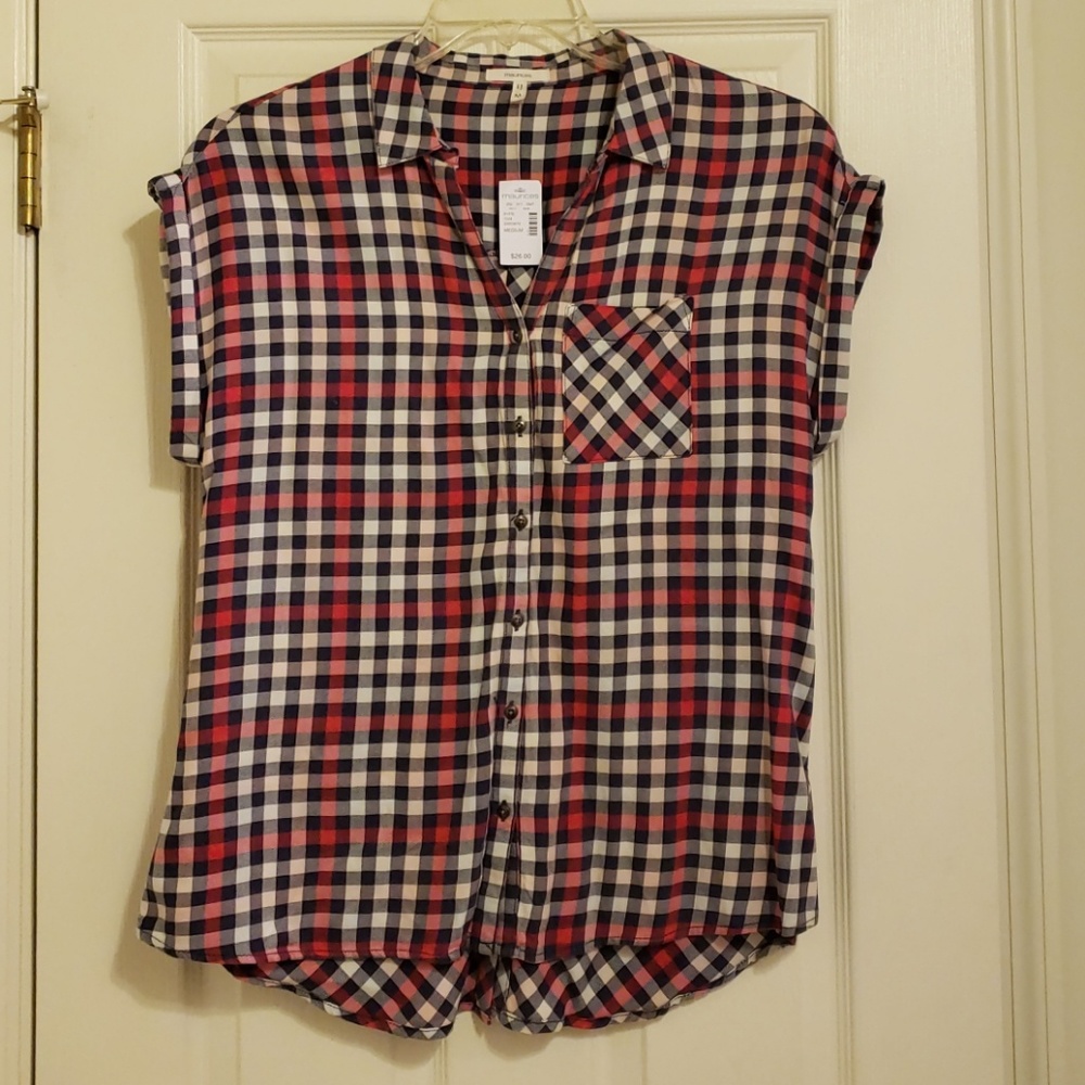 Nwt Plaid button up top